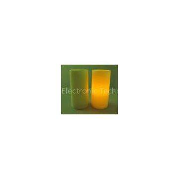 Plastic battery operated flameless LED pillar candles with timer / Remote