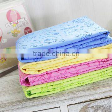 Dog cat pig cleaning towel made by PVC cartoon pet towel Pet priting animal PVC towels