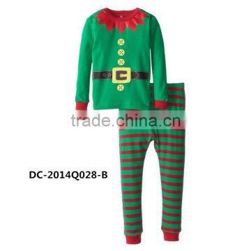 Soft cotton children clothing sets cheap christmas pajamas family