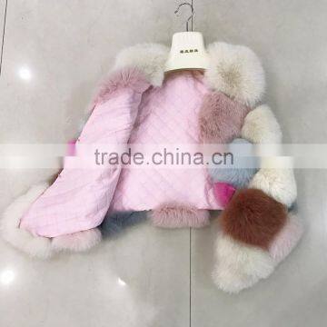 SJ043 2016 new fashion long fox fur vest for girl or women