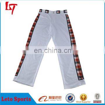 Men high quality plain white baseball pants,athletic baseball pants ,fashion baseball&softball trouser wear