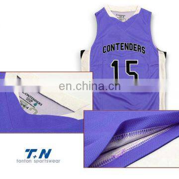 sublimation custom wholesale sleevesless uniforms of basketball game