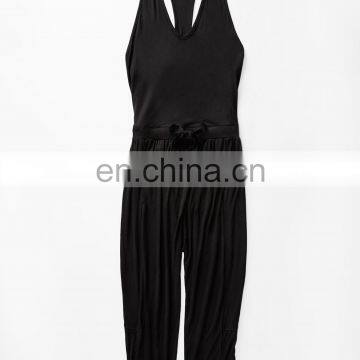 Racerback Design Easy Drawstring Waist Relaxed Dropcrotch Fit Comfy Romper photo-5