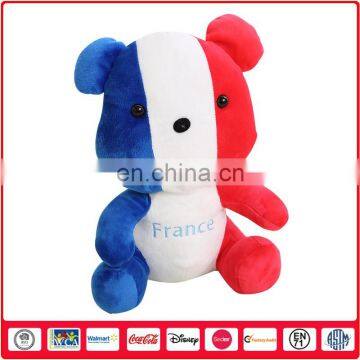 Factory Cheap Custom Brown Teddy Bear with Flag