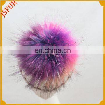 Hot Sale Fur Pompoms Ball Baby Beanies Crochet Kids Hats Lovely Knitted Cap Snowflakes Pom Poms Bobble Ski Hat photo-2