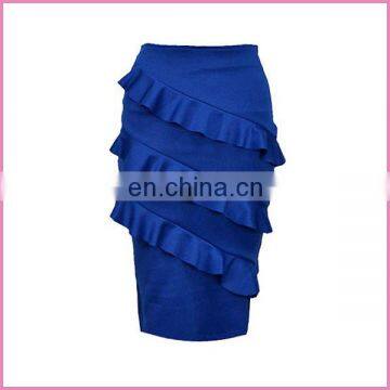 mermaid fishtail wrap skirt 3 layers round ruffles sexy lady skirt