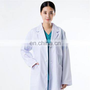 Unisex White Polyester Cotton Lab Coat