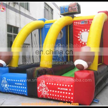 Exciting inflatable rugby throwing square,inflatable toss ball game,sport game field