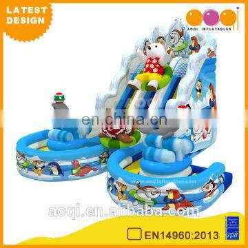 2015 AOQI newest design Arctic ocean inflatable slide with free EN14960 certificate