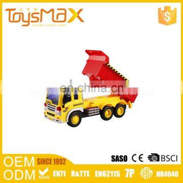 New style children's plastic engineering car friction toy truck manufacturers with lights and music