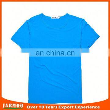 Logo Printed on Blue Healthy Cheap Round Neck t Shirt photo-4
