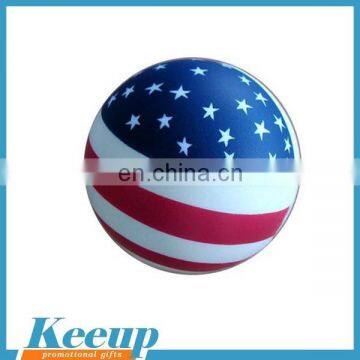 Promotional gifts PU custom flag stress ball USA flag stress ball