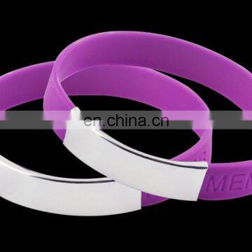 Silicone Bracelets With QR Code on Metal Clips/Buckles photo-2