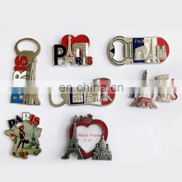 2018 France Paris Souvenir Cutomized Metal Bottle Opener And Fridge Magnet