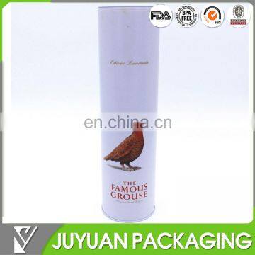 custom cylindrical tin tube round wine tin boxes