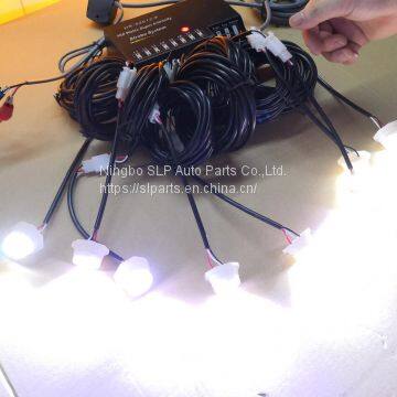 160W 8 LED Bulbs Hide White Emergency Hazard Warning Strobe Light Kit photo-2