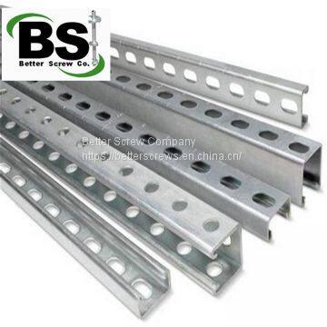 Hot Dipped Galvanized Steel Slotted Channels Electrical Strut Channel with Accessories