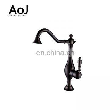 All Copper and Lead European Classic Gutters With a Standard Open-hole Kitchen Hot Water Mixer Faucet photo-5