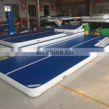 Taekwondo 8m 10m 12m 15m Yellow Surface Black Side Factory Custom AirTrack Tumbling Inflatable Mat Gym Air Track for Gym photo-2