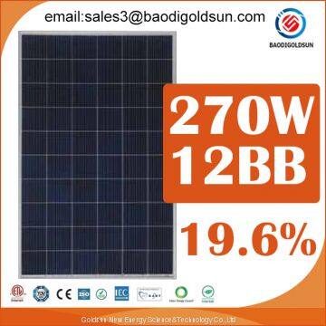 wholesale yingli 270w solar power panel with 12bb 60cells for solar power system