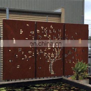 Corten Steel Garden Screen Decorative Screen Wall Panels