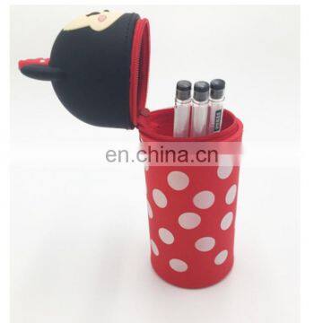 Korean Cartoon Silicone Pencil Case and Stationery Pen Holder With Retractable Function and Cylindrical Shape photo-4