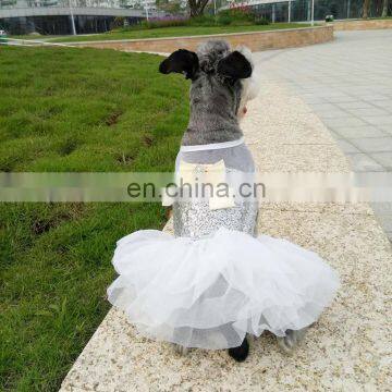 Custom Yarn Tutu Skirt Princess Dresses Sequins Pet Dog Dress Dog Apparel photo-6