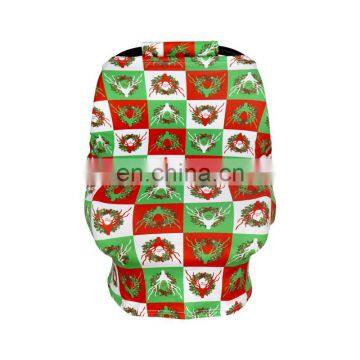 Christmas Patterns Baby Car Seat Cover/mother Breastfeeding Cover Nursing Cover Multi Use Infinity Stretchy Shawl photo-6