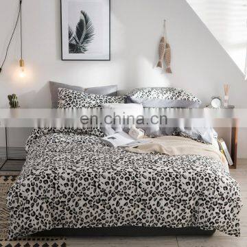 2020 Amazon Hot Sell 100% Cotton Nordic Simple Style 4pcs Reactive Printing Floral Various Design Bed Linen 4 Pcs Bedding Set photo-2
