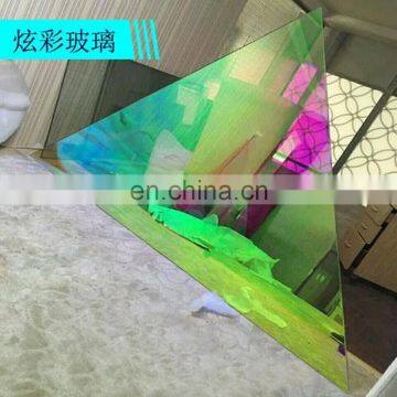 colorful rainbow glass in building decorative glass