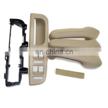 6pcs Set Beige Inner Door Handle Cover Grab Trim Bezel Bracket 3B0867175 1J4959857 1J1867179A for VW Jetta Bora Golf MK4