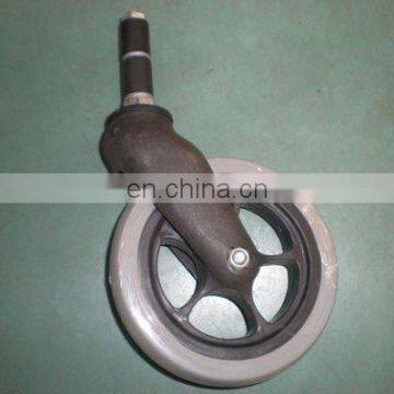 8" Wheelchair Front Wheel and Fork,steel Bearing and Solid Tire photo-5