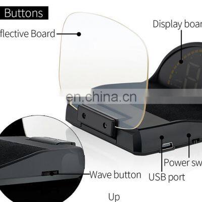 5inch OBD2 Car Diagnostic Tool Car HUD Mirror Head Up Display Speed RPM Volt Water Temp photo-6