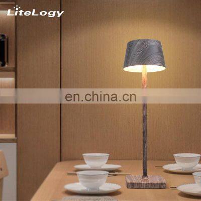 Amazon wooden touch American style ABS CE modern table lamps hotel