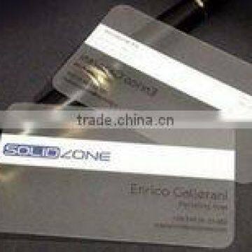 High Range Transparent Plastic Business Card/Customized PVC Laser Card