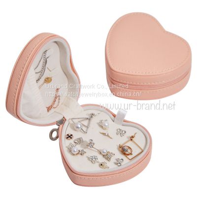 PU Portable Jewelry Storage Box Necklace Ring Earring Storage Hand Jewelry Gift Jewelry Box Small bag