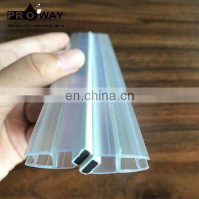 Plastic Shower Glass Door Waterproof  Shower Room 90 degree Magnetic Shower Door Seal Strip