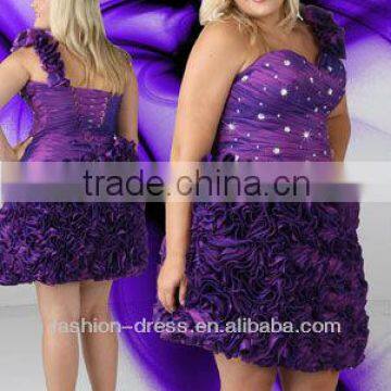 2013 Blue Violet Corrugated Hem Night Gown Evening Prom Dress Party Dress