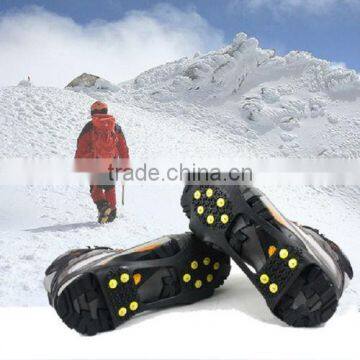 10 spikes non-slip rubber shoe covers ice gripper