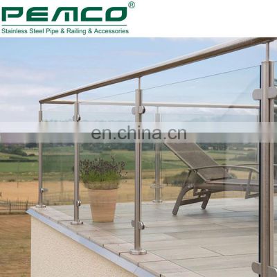 Deck Cheap Glass Balustrade Balcony Stainless Steel Baluster Glass Railing