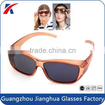 Outdoor UV400 Sun Shield Polarized Safety Fit Over Glasses Sunglasses