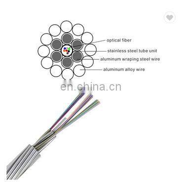 Power opgw Aeirlal wire 24/48 core OPGW fiber optic cable single mode g652d opgw High quality cheap price