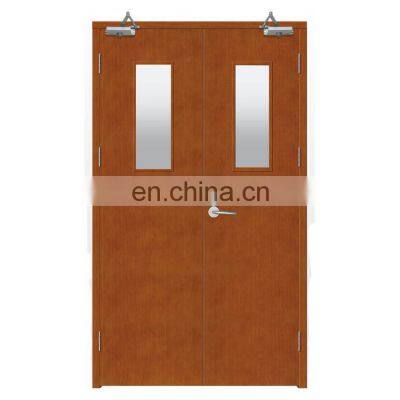 Glass Fireproof Soundproof Door Emergency Exit Wooden Fireproof Door photo-3