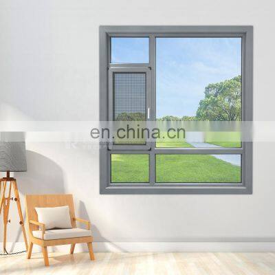 Luxury aluminum frame thermal break window with mosquito net to balcony