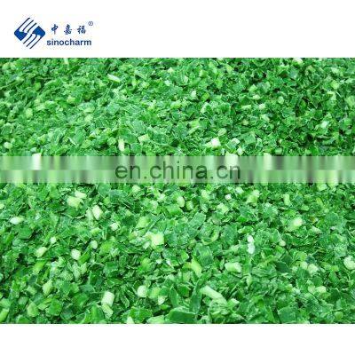 Sinocharm BRC A Approved 5MM IQF Green Leek Cut Frozen vegetables Leek