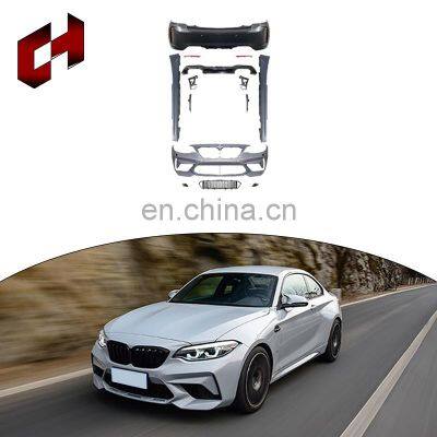 CH Factory Direct Wide Car Bumper Trunk Spoiler Side Skirt Rear Through Lamp Full Kits For BMW 2 series F22 to M2 CS