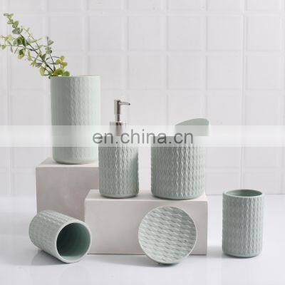 Luxury ceramic bathroom decor accessories set