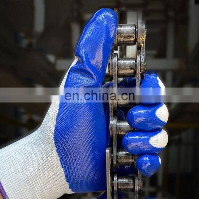Wholesale Industrial Safety Rubber Gloves Latex Coated Work Gloves Anti-slip Protective Construction Work Polyester Nylon Gloves photo-4