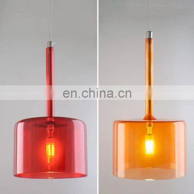 Nordic Glass Pendant Lights Creative Minimalist Bar Living Room Bedroom Single Head LED Hanging Lamp