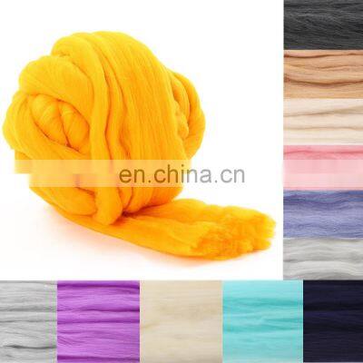 Fros Brand Factory Wholesale and Retail 66s 21 Micron 100% Australia Super Chunky Merino Wool Roving Yarn